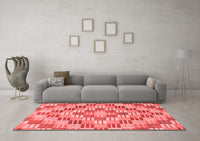 Machine Washable Abstract Red Modern Rug, wshabs3306red