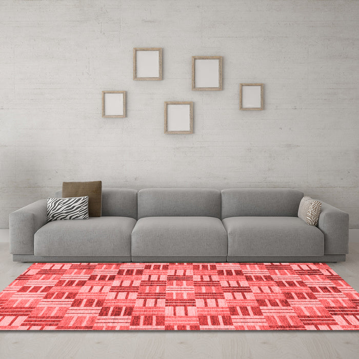 Modern Red Washable Rugs