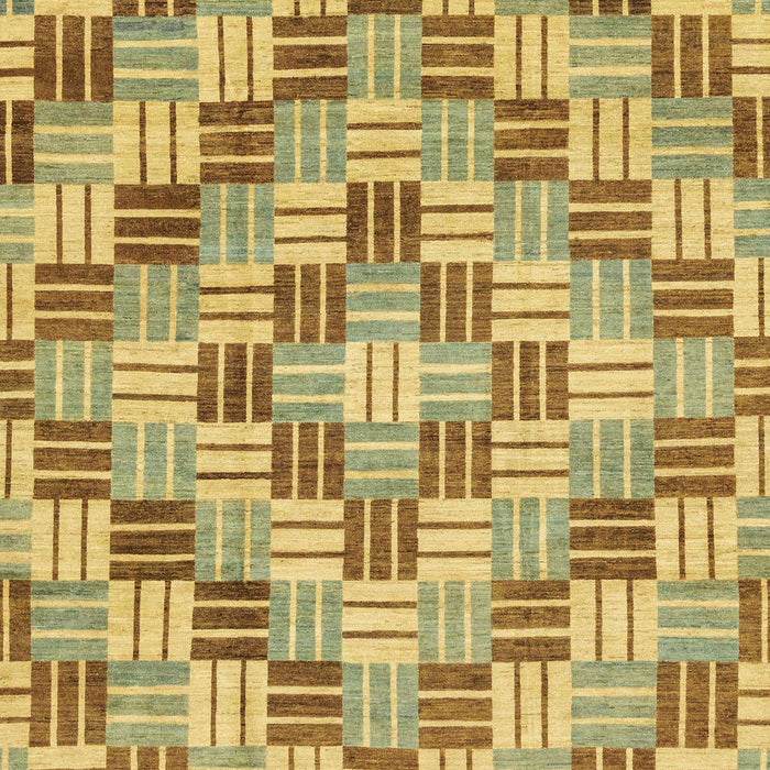 Machine Washable Abstract Gen Brown Yellow Rug, wshabs3306