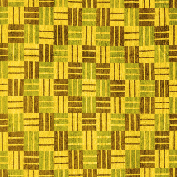 Square Abstract Yellow Modern Rug, abs3306yw