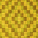 Square Abstract Yellow Modern Rug, abs3306yw