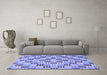 Machine Washable Abstract Blue Modern Rug in a Living Room, wshabs3306blu