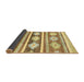 Sideview of Abstract Chrome Gold Yellow Modern Rug, abs3307