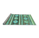 Sideview of Machine Washable Abstract Light Blue Modern Rug, wshabs3307lblu