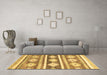 Machine Washable Abstract Brown Modern Rug in a Living Room,, wshabs3307brn