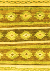 Abstract Yellow Modern Rug, abs3307yw