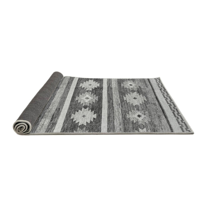 Sideview of Abstract Gray Modern Rug, abs3307gry