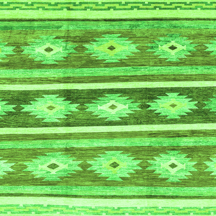 Square Abstract Green Modern Rug, abs3307grn