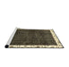 Sideview of Machine Washable Abstract Milk Chocolate Brown Rug, wshabs3308