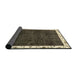 Sideview of Abstract Chocolate Brown Modern Rug, abs3308