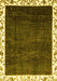 Abstract Yellow Modern Rug, abs3308yw