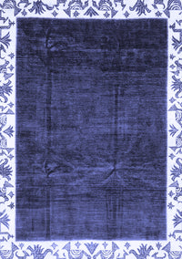 Abstract Blue Modern Rug, abs3308blu