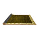 Sideview of Abstract Yellow Modern Rug, abs3308yw