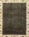 Abstract Chocolate Brown Modern Rug, abs3308