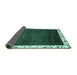 Sideview of Abstract Turquoise Modern Rug, abs3308turq