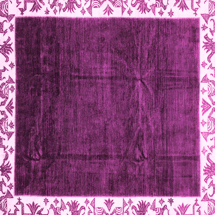 Square Abstract Pink Modern Rug, abs3308pnk