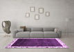 Machine Washable Abstract Purple Modern Area Rugs in a Living Room, wshabs3308pur