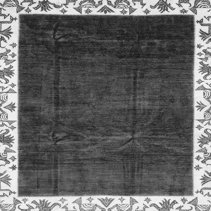 Square Machine Washable Abstract Gray Modern Rug, wshabs3308gry