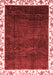 Abstract Red Modern Area Rugs