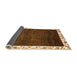 Sideview of Abstract Orange Modern Rug, abs3308org