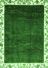 Abstract Green Modern Rug, abs3308grn