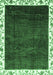 Machine Washable Abstract Emerald Green Modern Area Rugs, wshabs3308emgrn