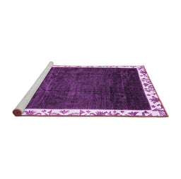 Sideview of Machine Washable Abstract Purple Modern Area Rugs, wshabs3308pur