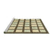 Sideview of Machine Washable Abstract Brown Gold Rug, wshabs3309