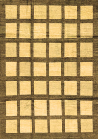 Checkered Brown Modern Rug, abs3309brn