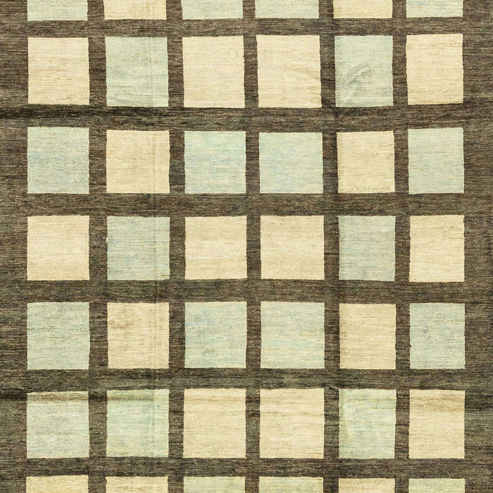 Machine Washable Abstract Brown Gold Rug, wshabs3309