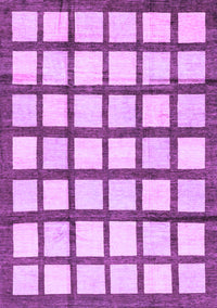 Checkered Purple Modern Rug, abs3309pur