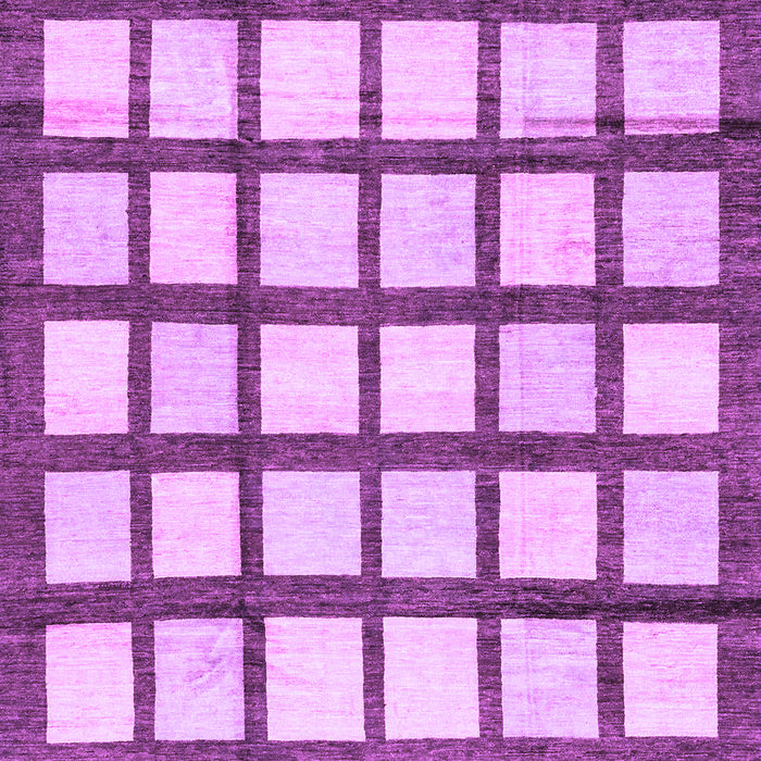 Checkered Purple Modern Rug, abs3309pur