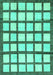 Machine Washable Checkered Turquoise Modern Area Rugs, wshabs3309turq