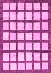 Checkered Pink Modern Rug, abs3309pnk