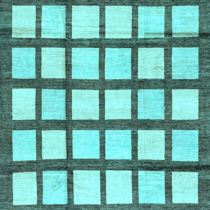 Checkered Light Blue Modern Rug, abs3309lblu
