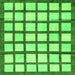 Square Checkered Green Modern Rug, abs3309grn