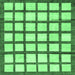 Square Checkered Emerald Green Modern Rug, abs3309emgrn