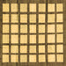 Square Machine Washable Checkered Brown Modern Rug, wshabs3309brn