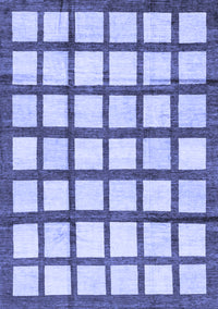 Checkered Blue Modern Rug, abs3309blu