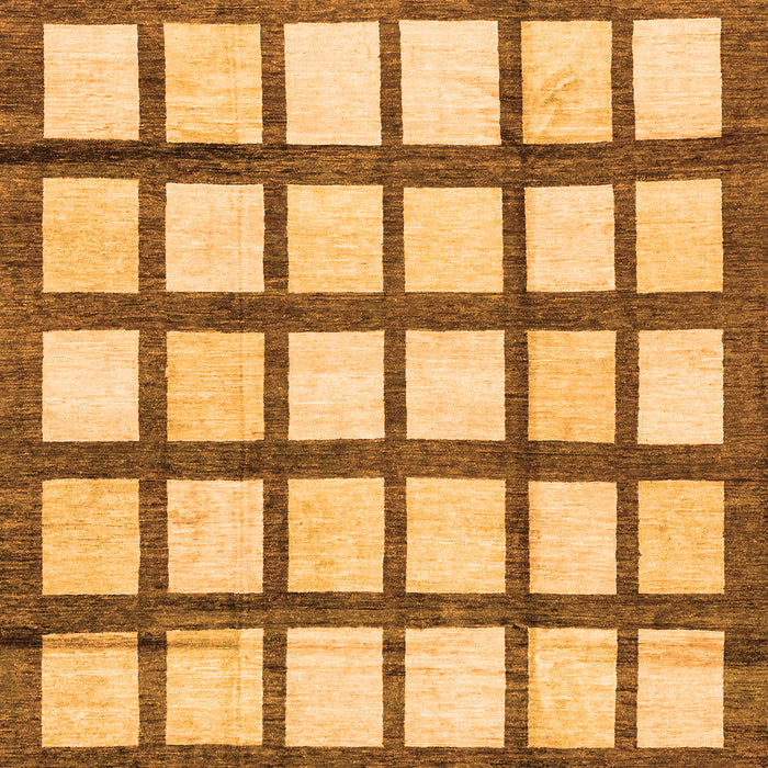 Checkered Orange Modern Rug, abs3309org