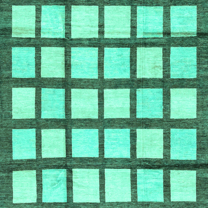 Checkered Turquoise Modern Rug, abs3309turq