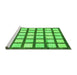 Sideview of Machine Washable Checkered Green Modern Area Rugs, wshabs3309grn