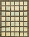 Abstract Brown Gold Checkered Rug, abs3309