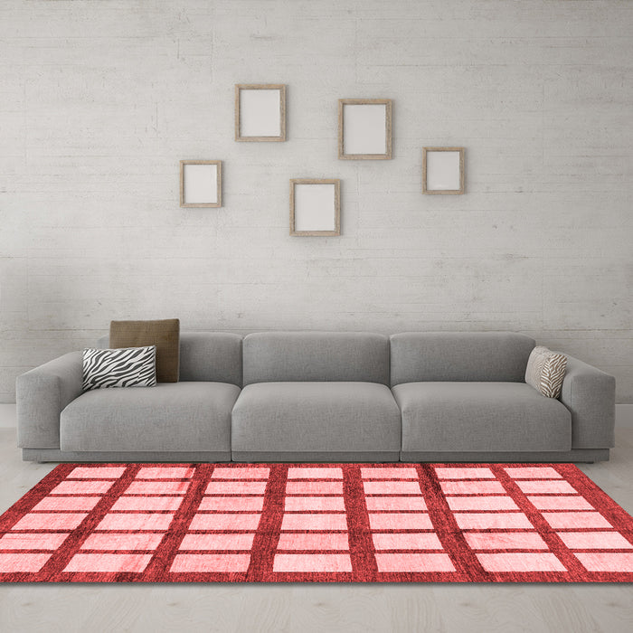 Modern Red Washable Rugs