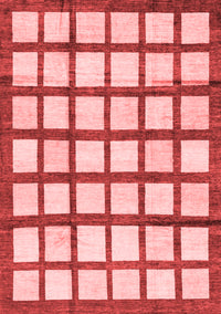 Checkered Red Modern Rug, abs3309red