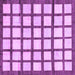 Square Machine Washable Checkered Purple Modern Area Rugs, wshabs3309pur