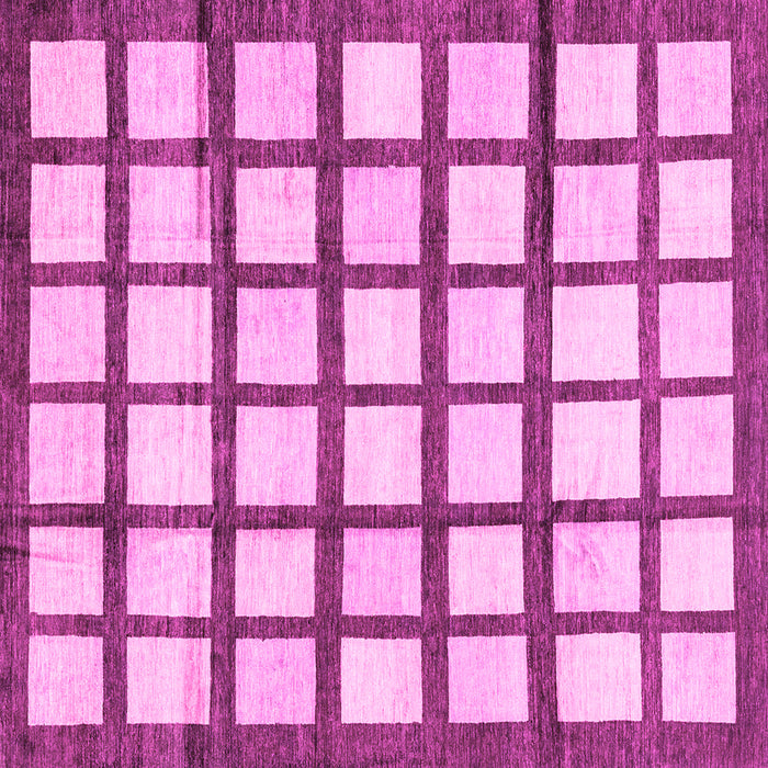 Square Checkered Pink Modern Rug, abs3309pnk