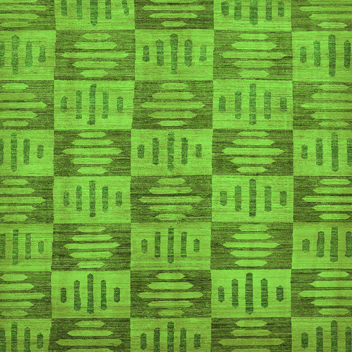 Square Abstract Green Modern Rug, abs330grn