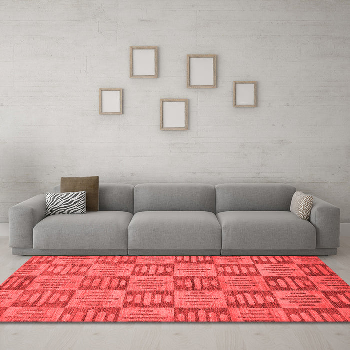 Modern Red Washable Rugs