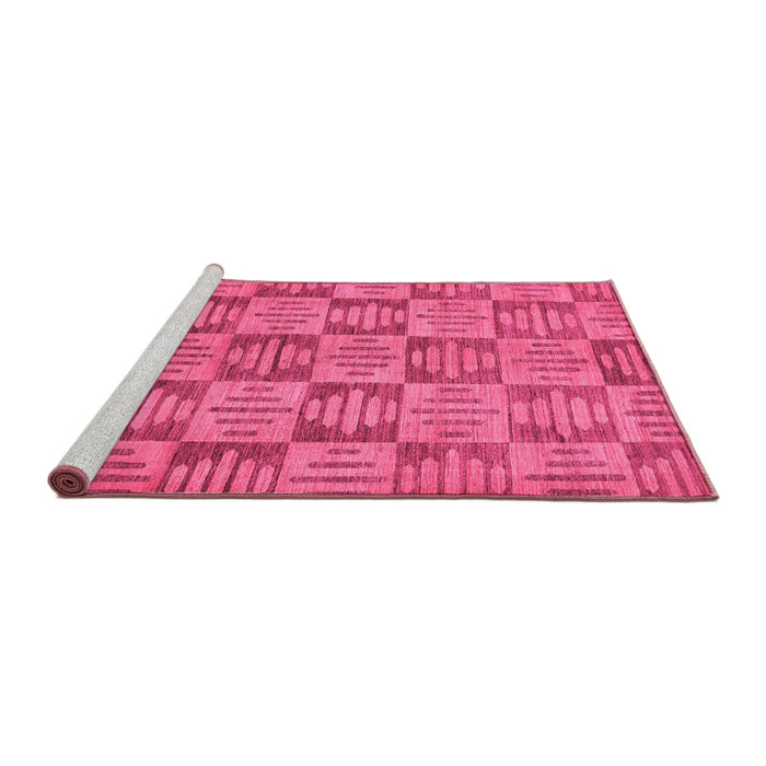 Sideview of Machine Washable Abstract Pink Modern Rug, wshabs330pnk